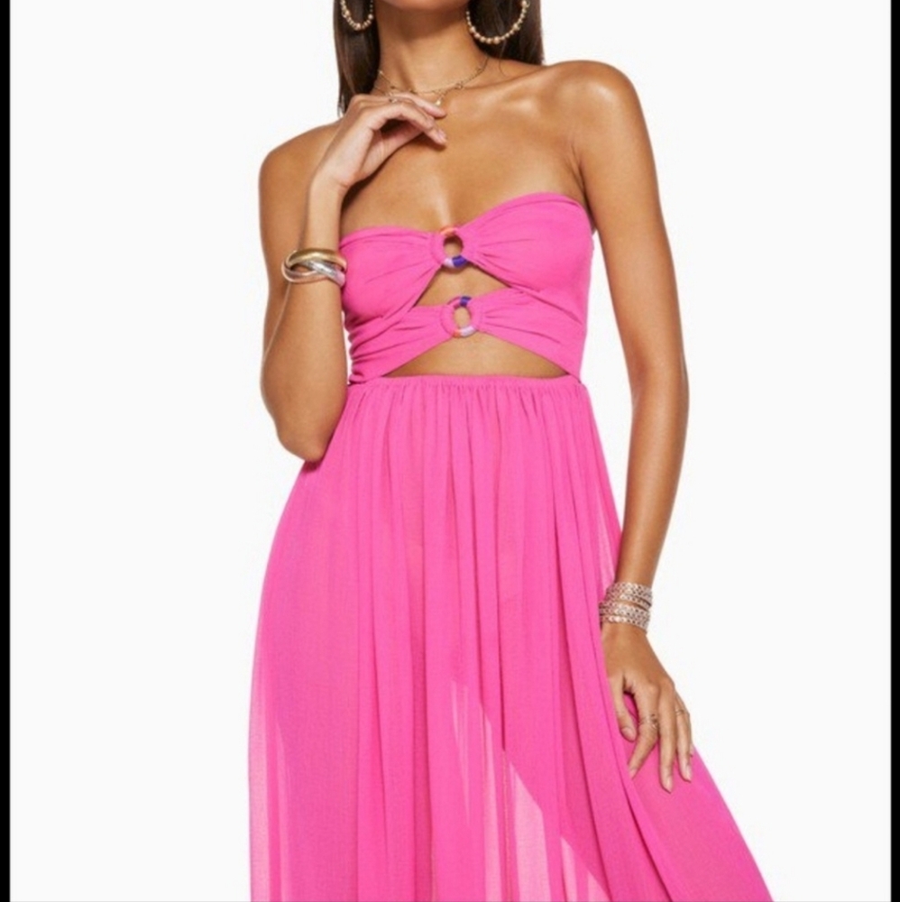 Ramy Brook Pink Strapless Dress